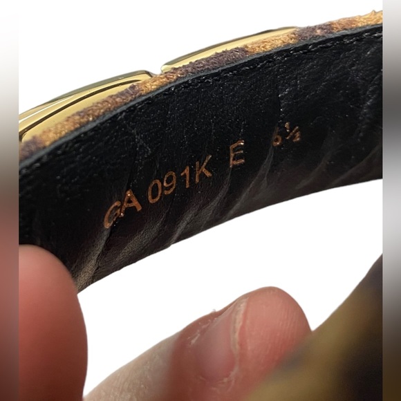 Good American | Size 6.5 Leopard Print Square Toe Sandal - Picture 4 of 7